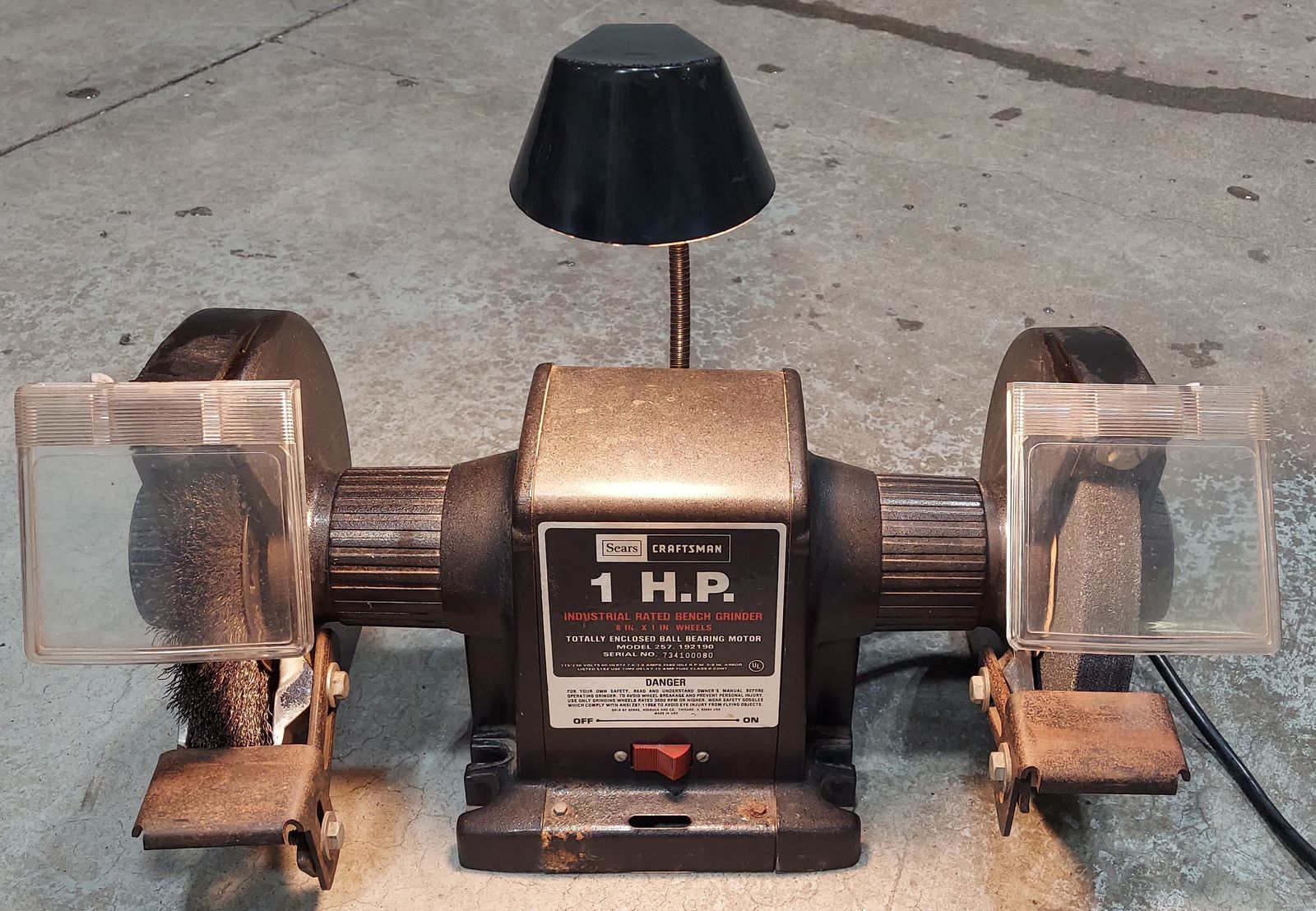 Craftsman 1HP Bench Grinder, 8"