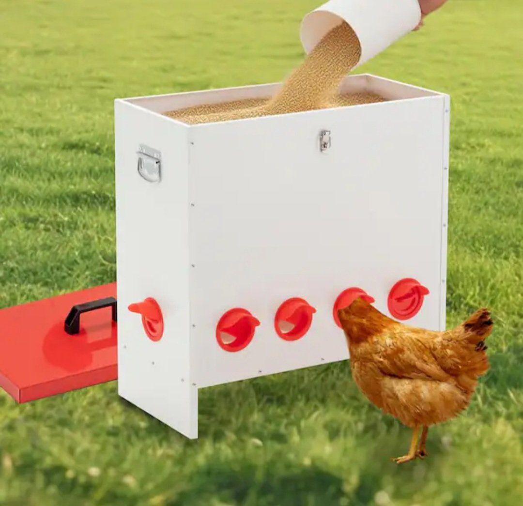 10-Ports Metal Chicken Feeder