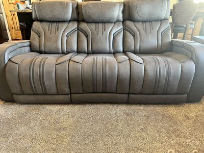 Tacama Graphite Power Reclining Sofa with Audio