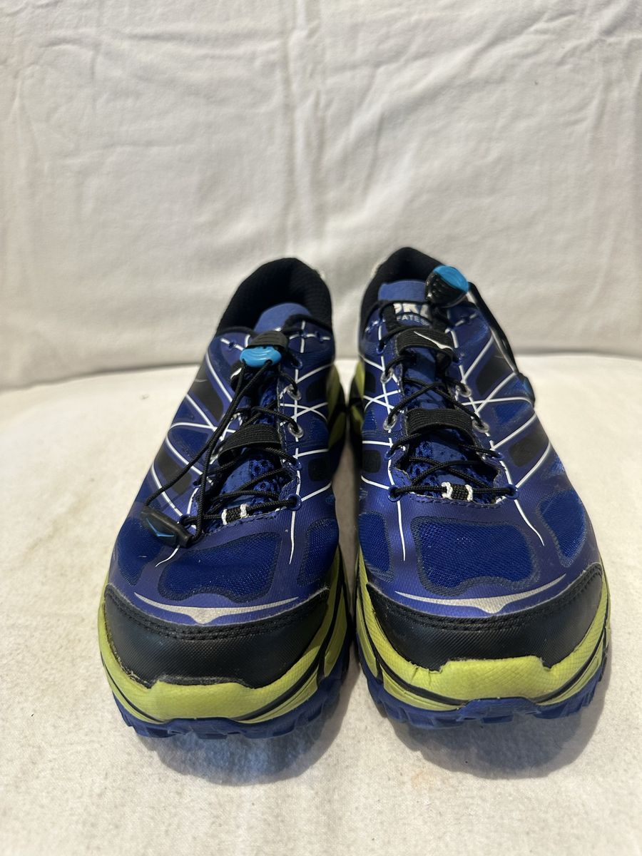 Hoka Mafate Speed men’s size 8, navy/lime, trim trail shoes
