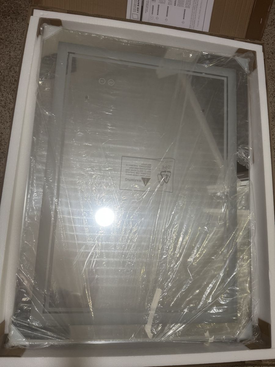 2 LED Bathroom Mirrors NURA-W2MRL2432 - New, 24x32 inch with Anti-Fog & Dimmable Light