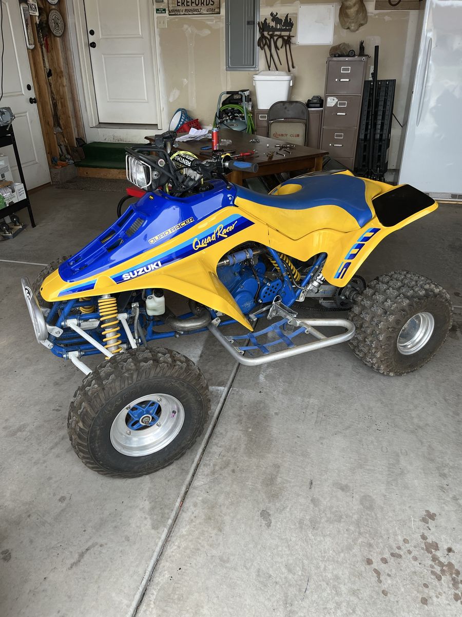 Suzuki Quadzilla 500 ATV 2-Stroke Yellow/Blue High-Performance Quad