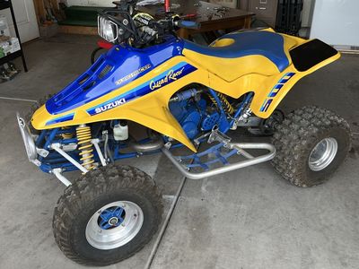 Suzuki Quadzilla 500 ATV 2-Stroke Yellow/Blue High-Performance Quad