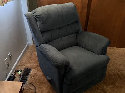 Comfortable Blue Fabric Recliner Chair - Gently Used