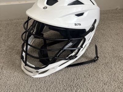 LARGE WHITE WARRIOR LACROSSE HELMET