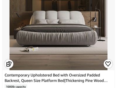 Queen Padded Bed. New in plastic.