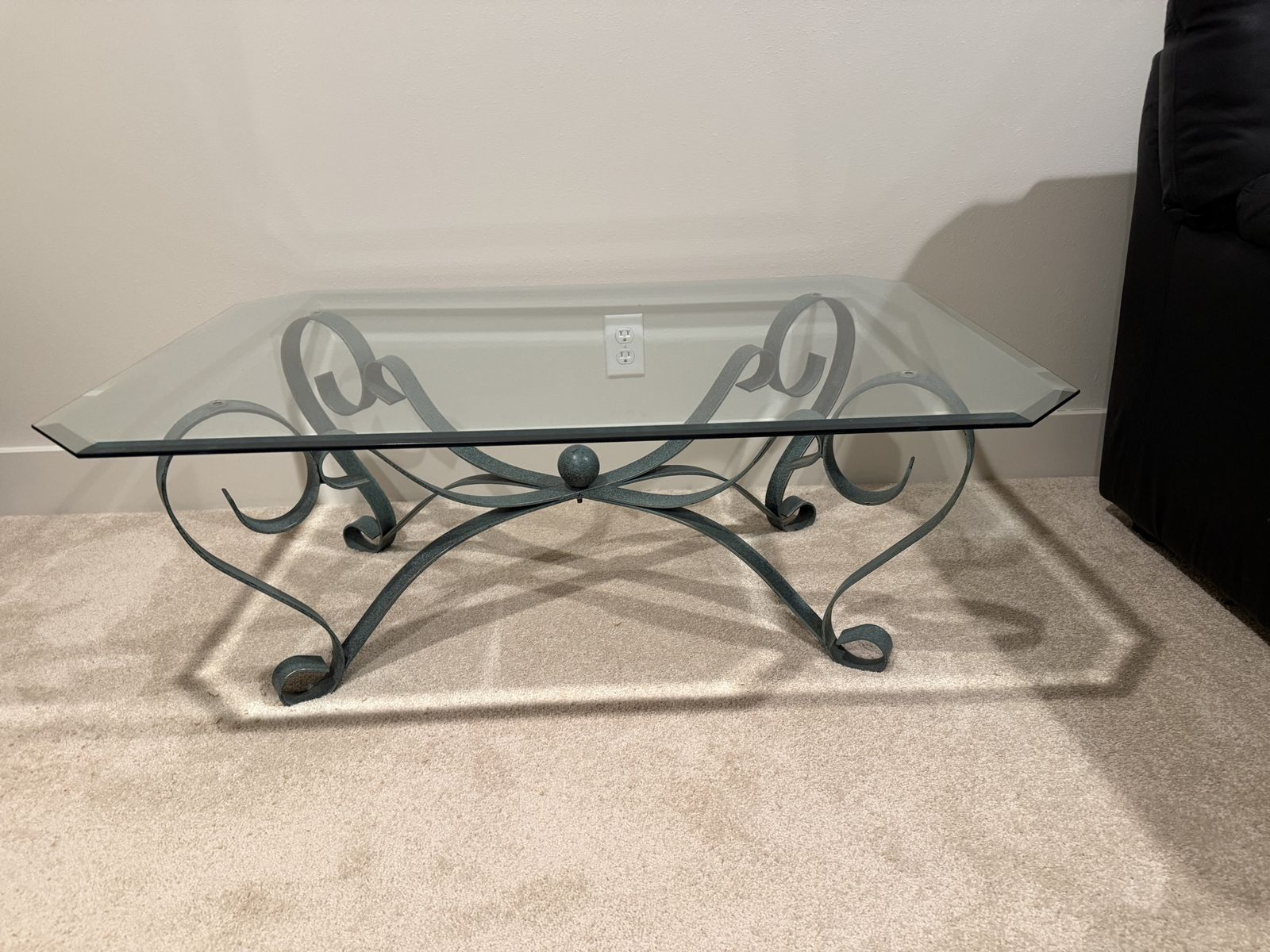 Glass coffee table from RcWilley