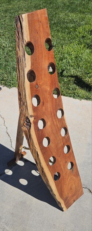 walnut slab wine bottle holder wine rack NEW