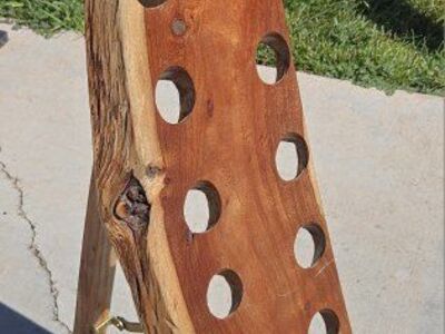 walnut slab wine bottle holder wine rack NEW