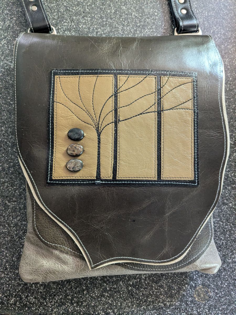 Handmade leather crossbody bag