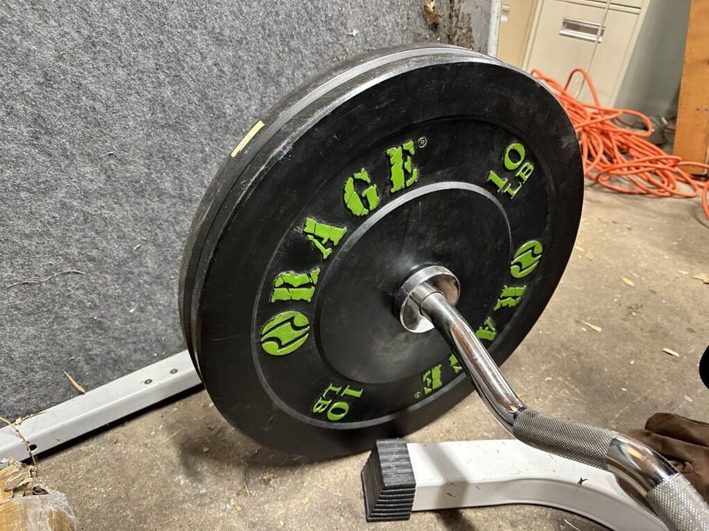 Change Plates 50lbs Rage Bumper Olympic weights