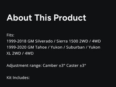 Belltech Alignment Bushings