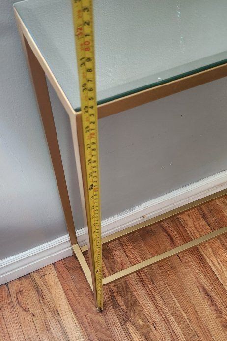 Mirrored and gold leg table