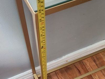 Mirrored and gold leg table