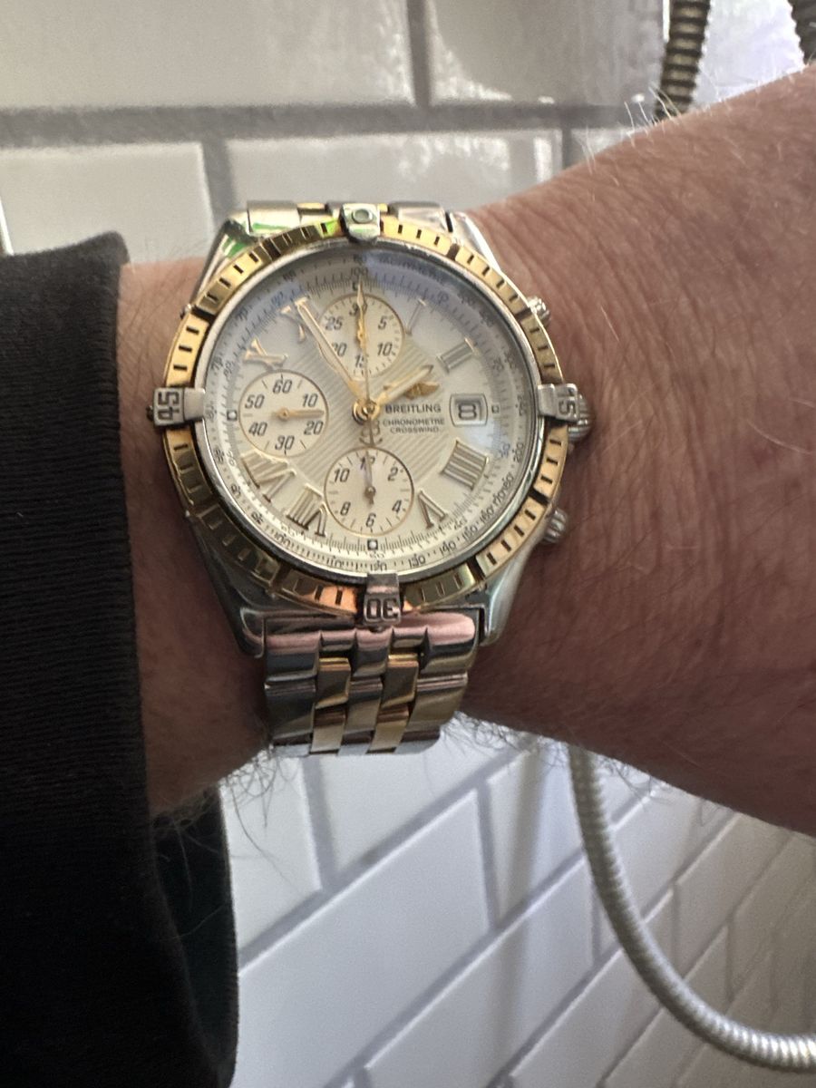 Breitling Crosswind Chronograph 18k Gold Stainless
