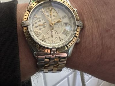 Breitling Crosswind Chronograph 18k Gold Stainless