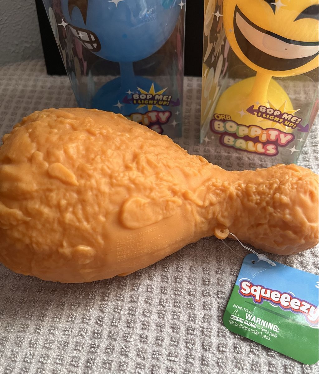 ORB Boppity Balls Light-Up Toys and Squeezy Fried Chicken Drumstick Toy Lot