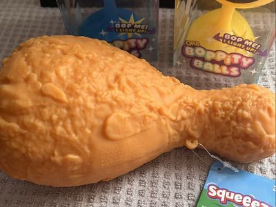 ORB Boppity Balls Light-Up Toys and Squeezy Fried Chicken Drumstick Toy Lot