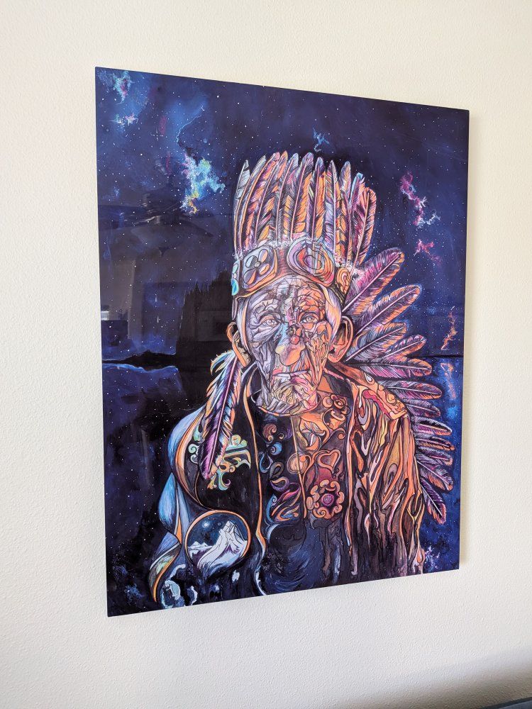 Large metalic painting