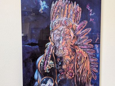 Large metalic painting