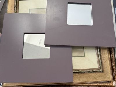 Deep lavender mirror decor