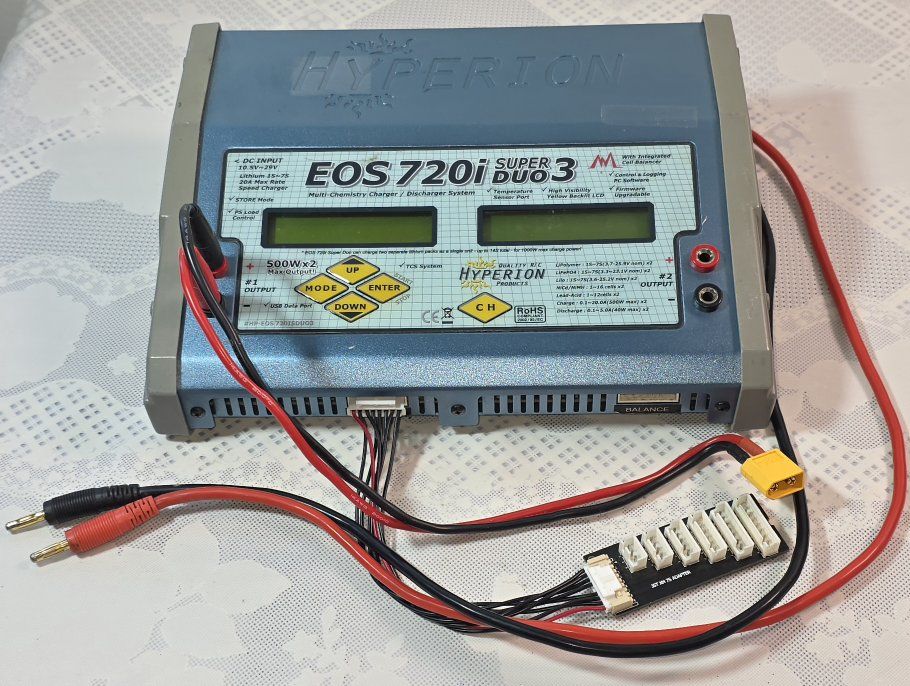 Hyperion EOS 720i Super DUO3 multi-chemistry charger and discharger system.