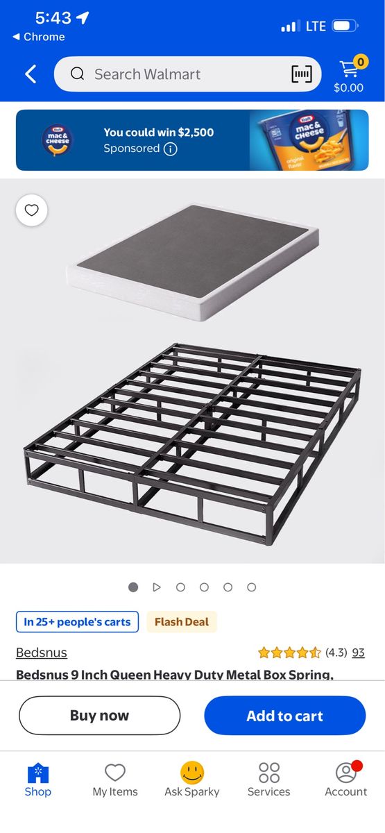 New, 9" Queen  Metal Box Spring - Durable Bed Foundation