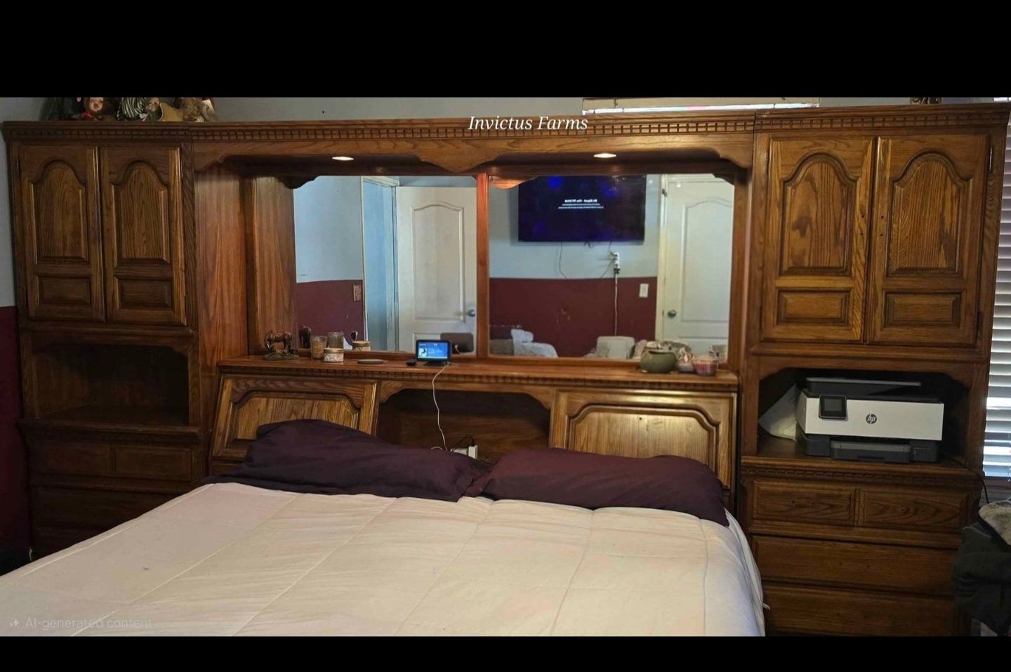 King size headboard/wardrobe