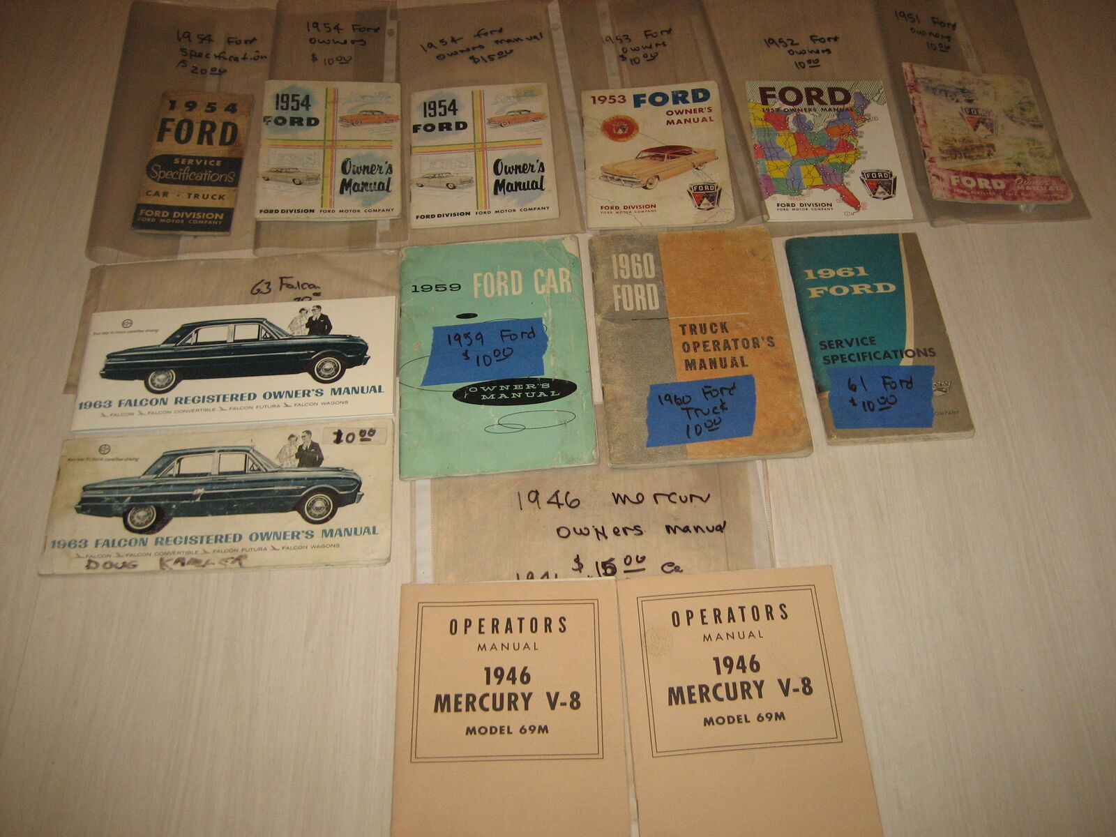 VINTAGE FORD OWNERS MANUALS