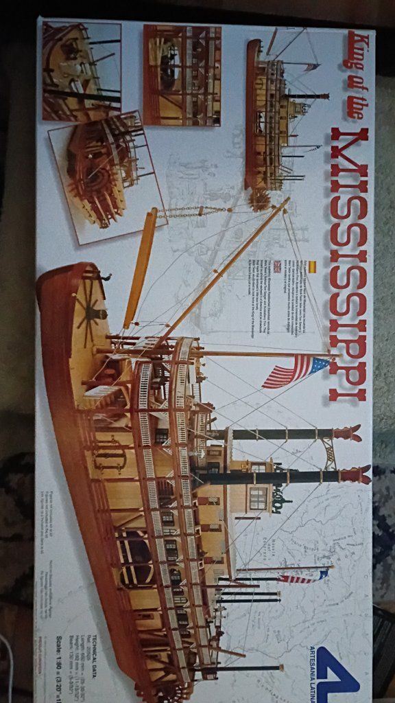 Artesania Latina King of the Mississippi Paddle Steamer 1:80 Wooden Model Kit