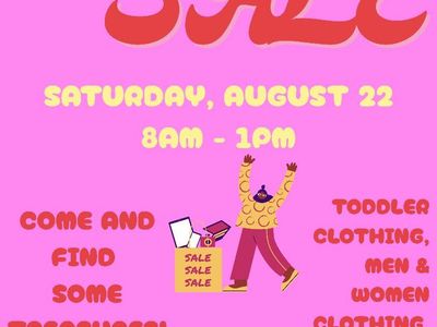 Yard Sale - Saturday, August 22, 8am-1pm