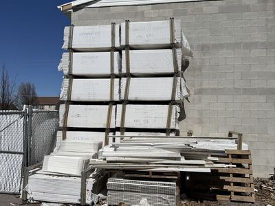 White 12” X 55” Vinyl Fence Panels