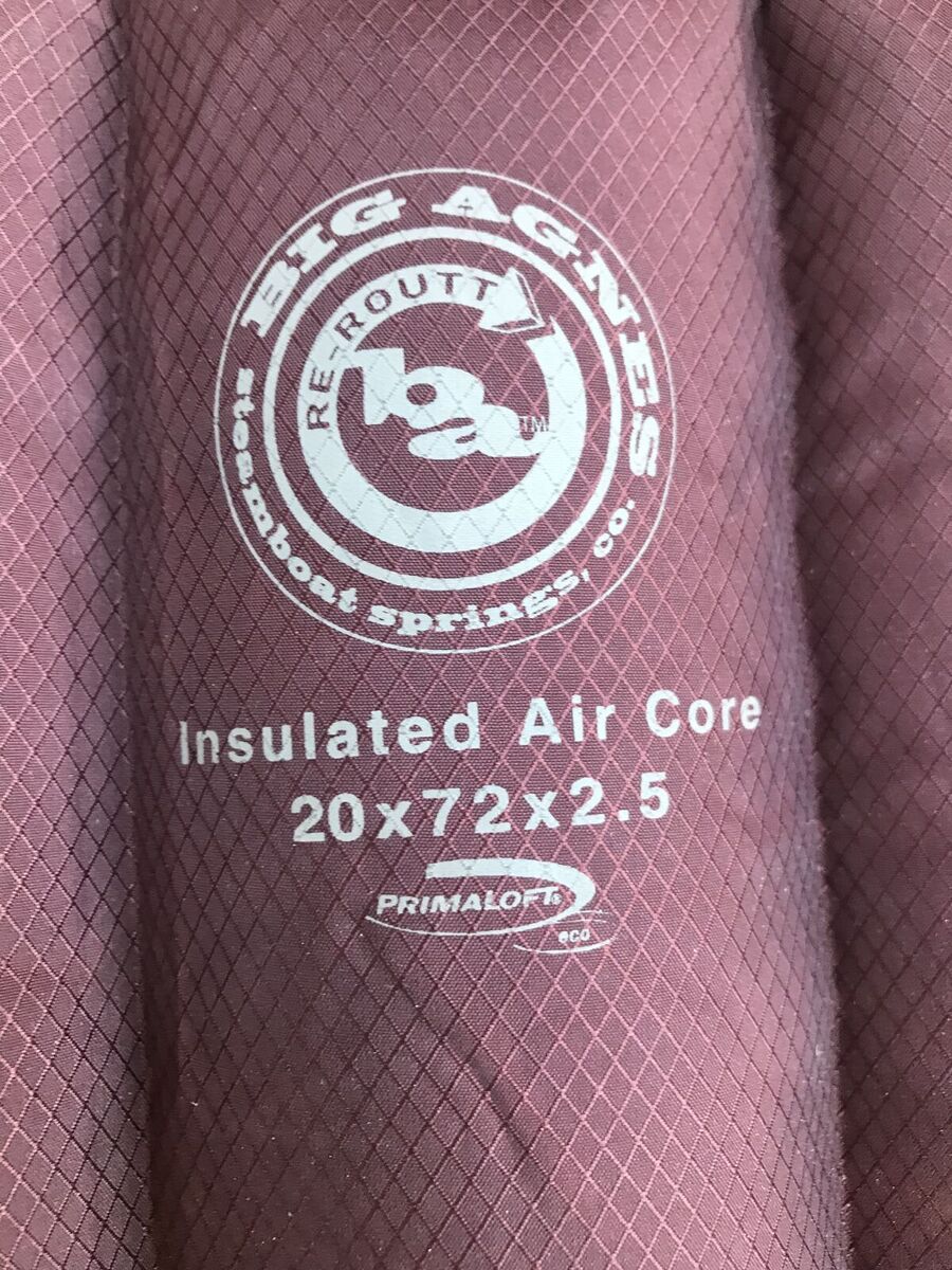 Big AGNES Camp match inflatable hot pad with priamloft