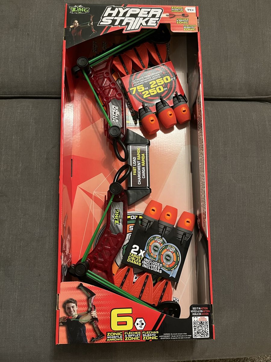 Zing HyperStrike Bow & Arrow Set with 6 Zonic Arrows and 2 Targets - Ultimate Performance