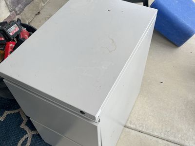 Light Gray Metal 2-Drawer Filing Cabinet