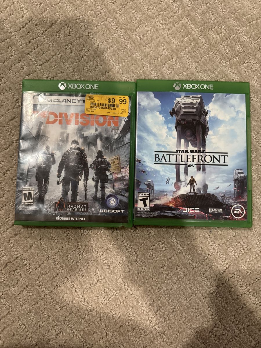 Xbox One Tom Clancy's The Division & Star Wars Battlefront EA Games - Used