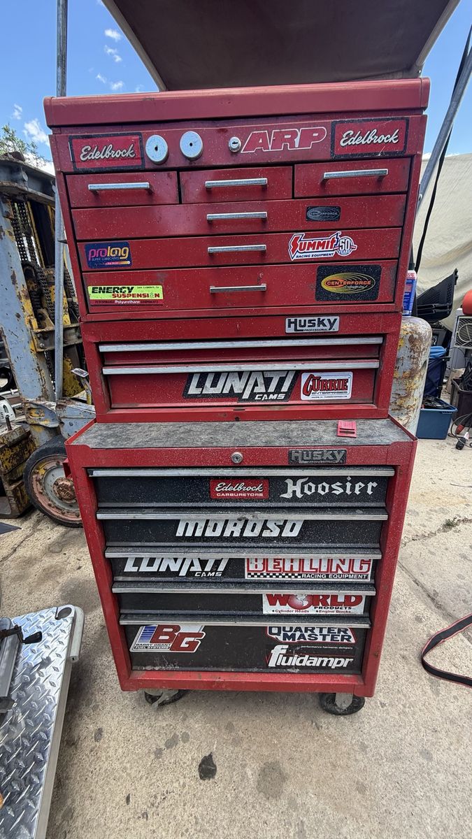 Husky Red Rolling Tool Box Chest Combo Multi-Drawer