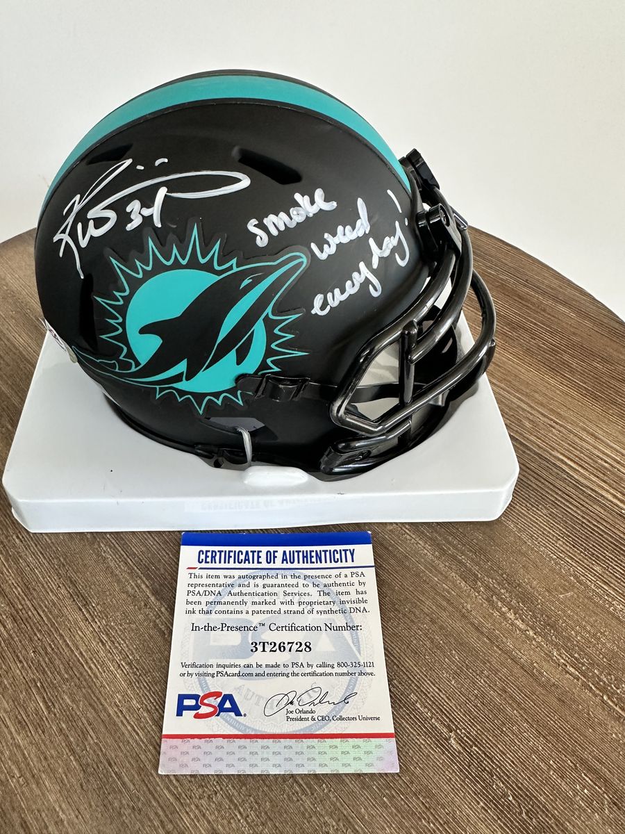 Ricky Williams Signed Miami Dolphins Eclipse Mini Helmet PSA COA w/ Inscription