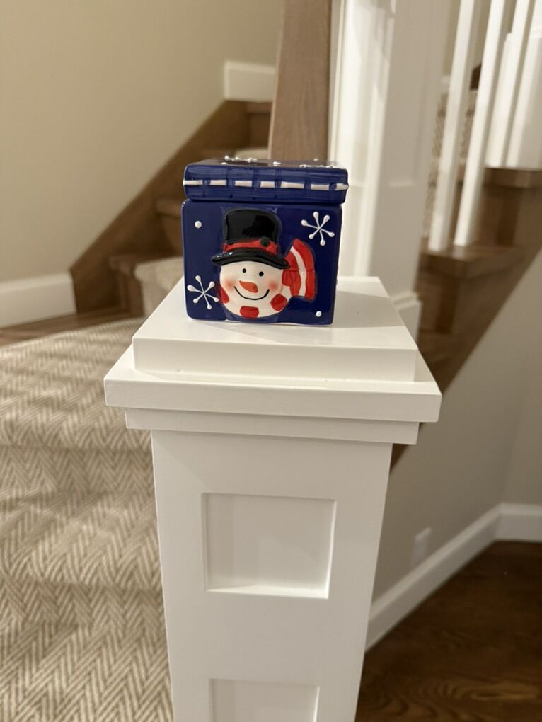 Ceramic Box With Snowman
