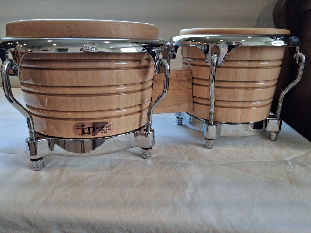 LP Generation II Bongos (7-1/4″ & 8-5/8″) & LP Bongo Bag - Latin Percussion bundle rare