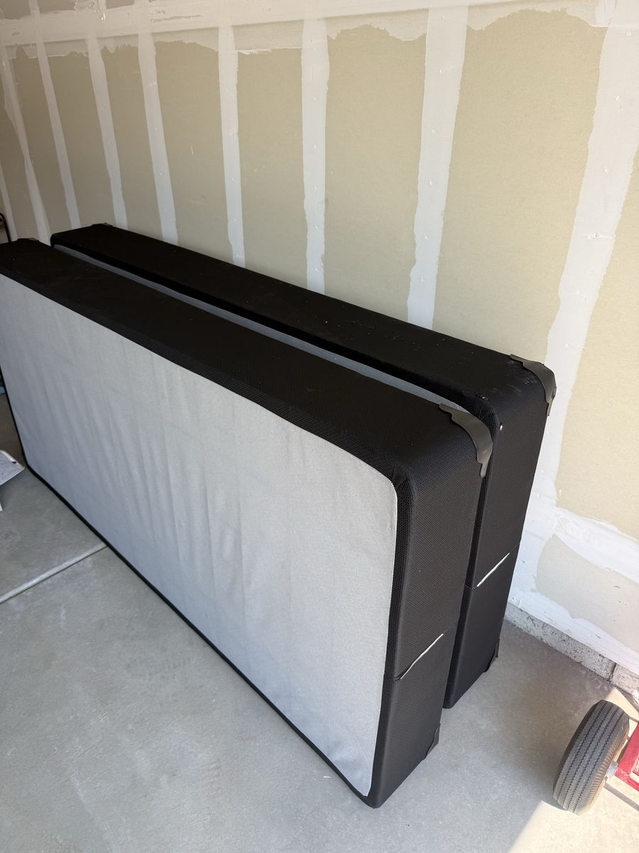 Split King Box Spring Set - Black and White Low Profile Bed Bases