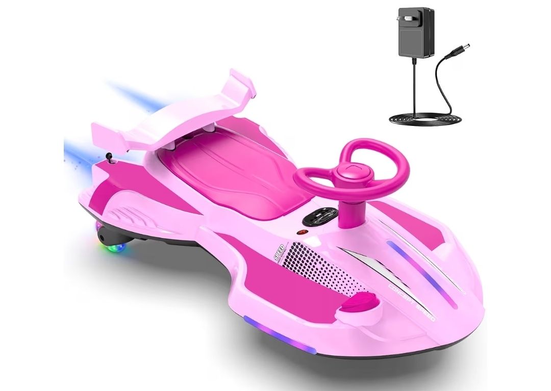 112V Electric Wiggle Car with Pedal for Kids
