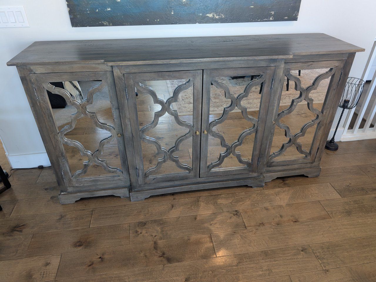 Hardwood Mirrored Hutch