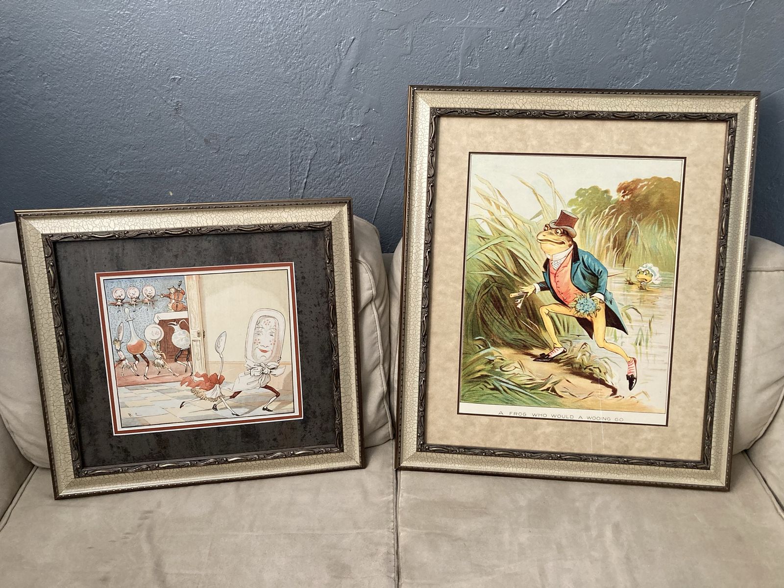 Framed Randolph Caldecott Storybook Prints $10/each