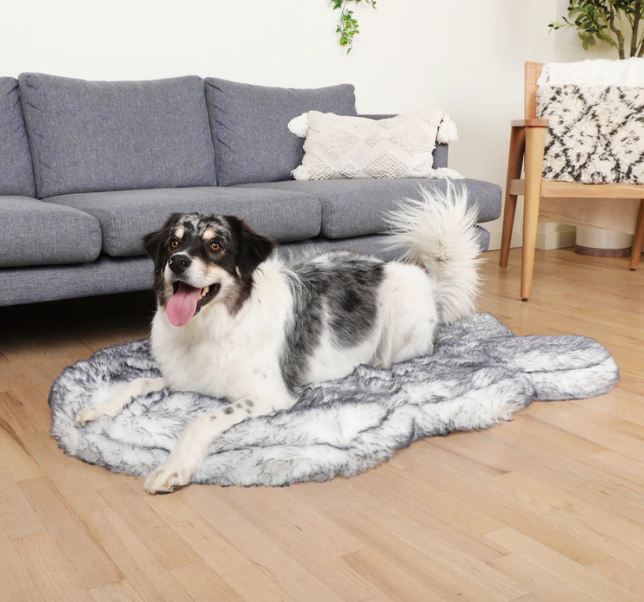 PupRug® Luxe Faux Fur Orthopedic Dog Bed - Ultra Plush Arctic Fox