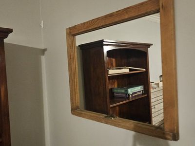 Rustic Wooden Framed Wall Mirror