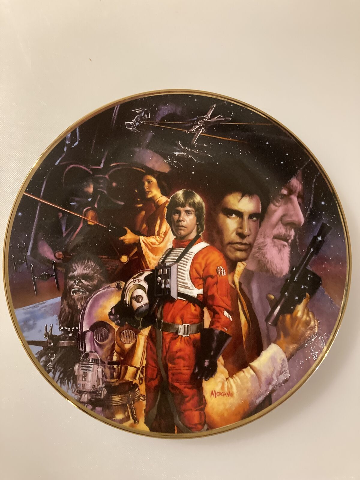 Vintage STAR WARS Porcelain Collectors Plate - 1992 - with COA
