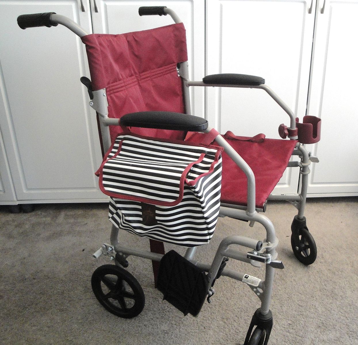 Medline Ultra Lightweight Transport Wheelchair for Adults, Foldable