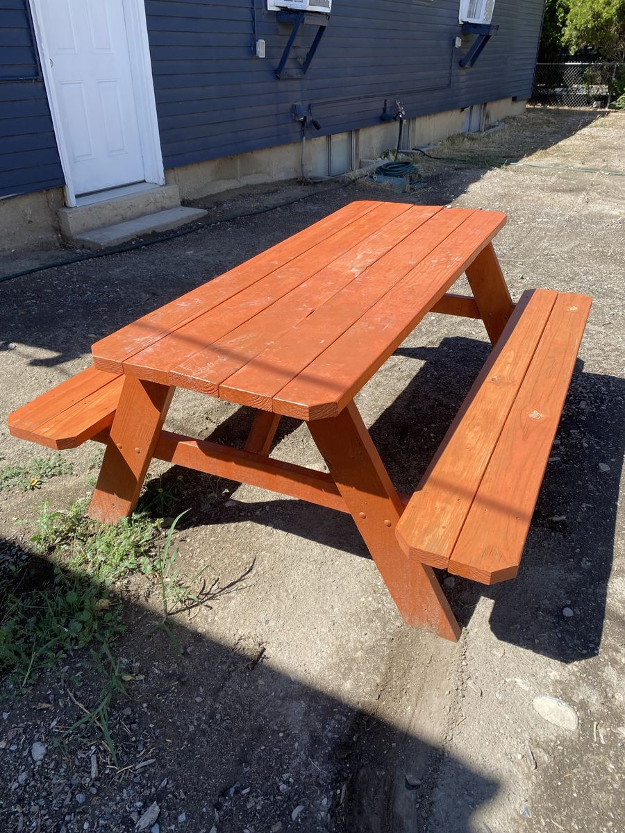 Beautiful Heavy Duty Solid Wood Picnic Table