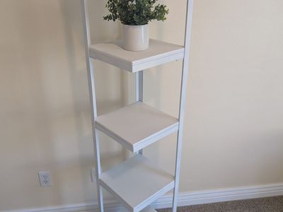 White 5-Tier Corner Shelf Unit - Excellent Condition